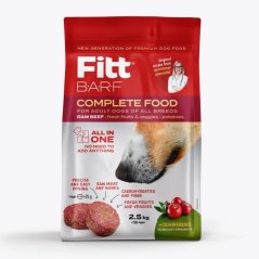 BARF Fitt® hovězí kompletní krmivo, mražené dogety 2,5 kg