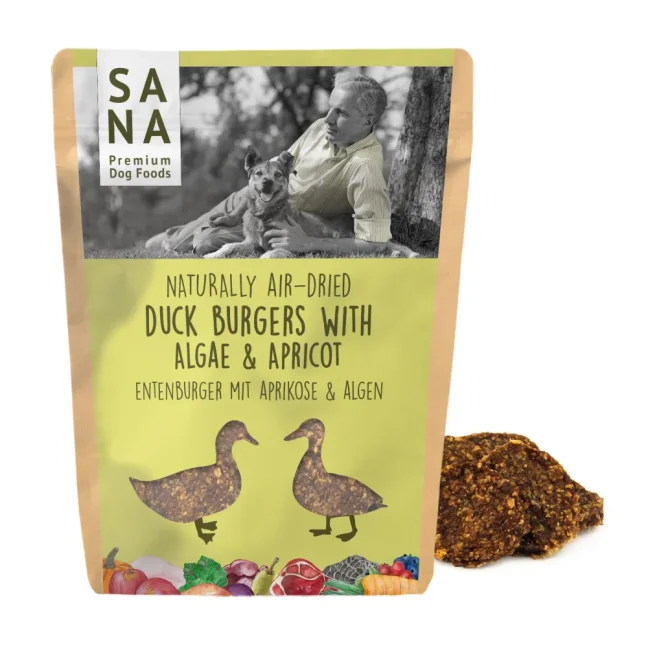 Sanadog - Kachní burgery s meruňkou a řasou 100g
