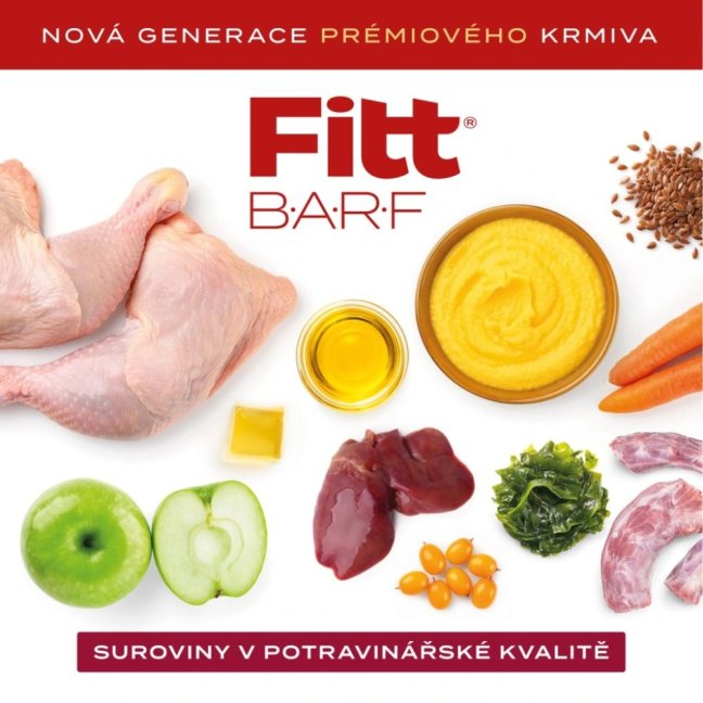 BARF Fitt® kuřecí kompletní krmivo, mražené dogety 2,5 kg