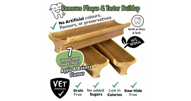 The Buffalo Co. Gently Dently Dentální pamlsky s jablkem a banánem 175 g