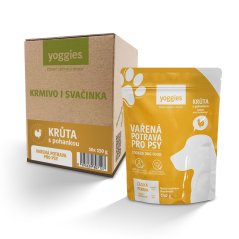 Yoggies - Vařená potrava pro psy – krůtí maso s pohankou 150g